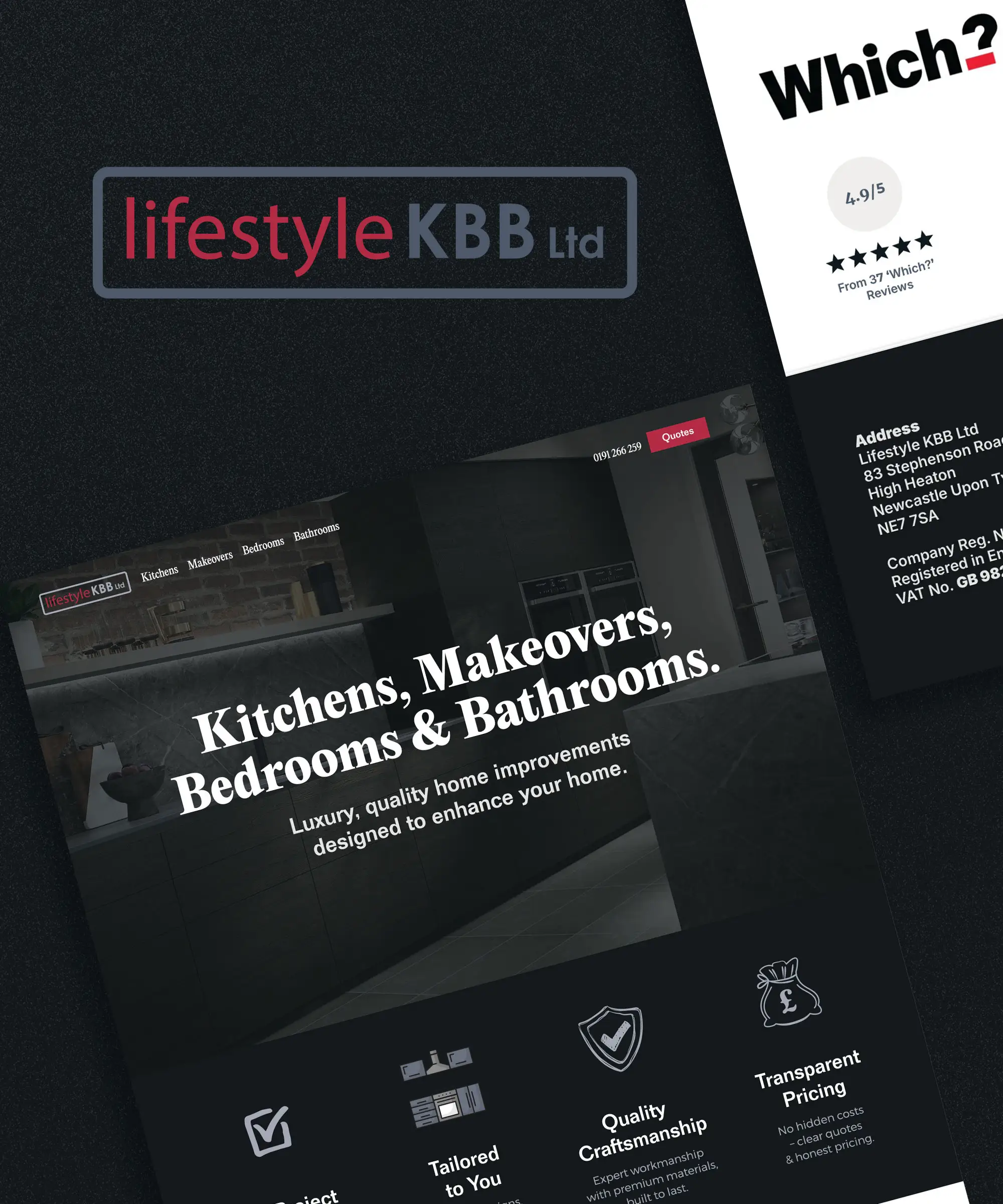 Kitchen web design Newcastle