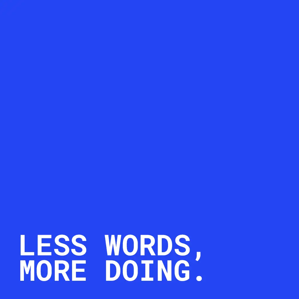 Web Designers - less words, more doing