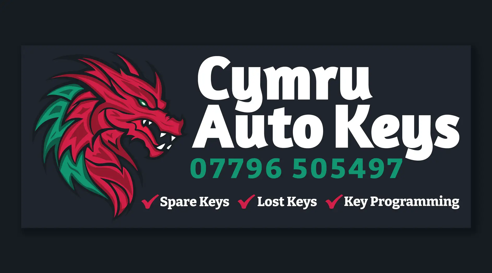 Banner Design for Cymru Auto Keys Pontarddulais, Swansea